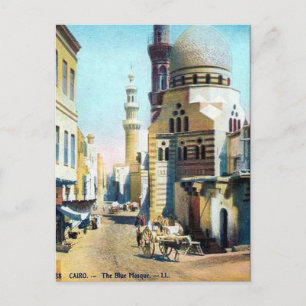 Old Postcard - Blue Mosque, Cairo, Egypt
