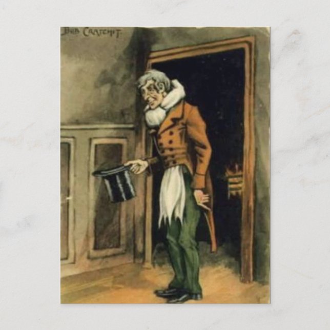 Old Postcard - Bob Cratchit, "A Christmas Carol" (Front)
