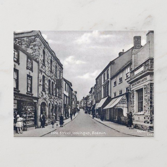 Old Postcard - Bodmin, Cornwall (Front)