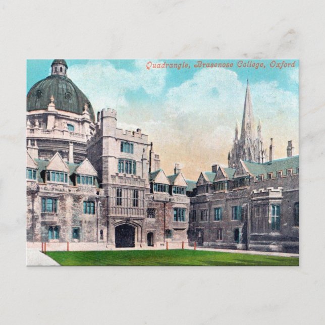 Old Postcard - Brasenose College, Oxford (Front)