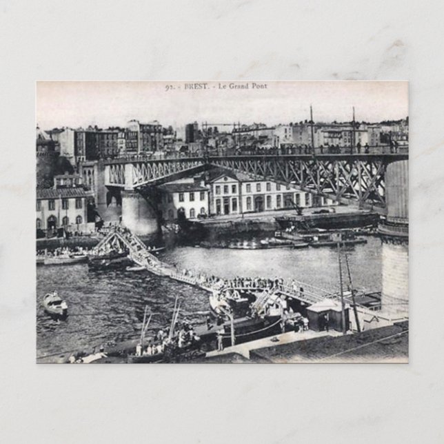 Old Postcard - Brest, Finistère, France (Front)