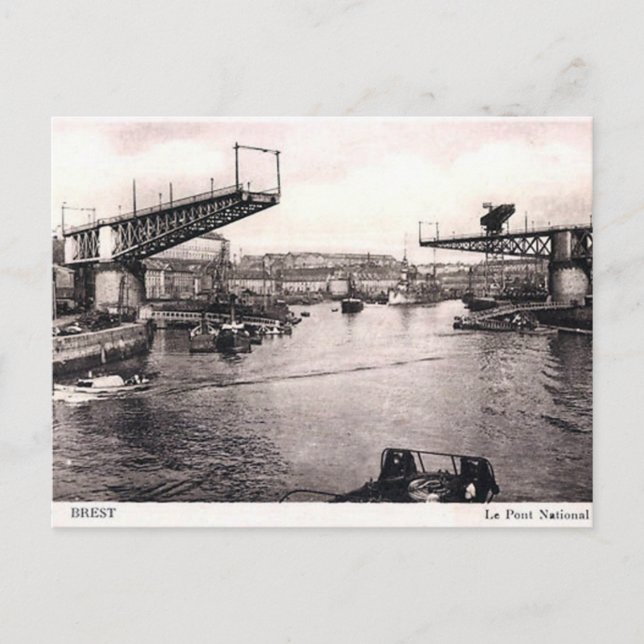 Old Postcard - Brest, Finistère, France (Front)