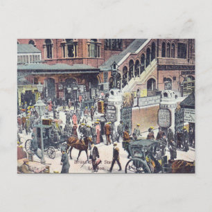 Old Postcard - Broad St Station, London