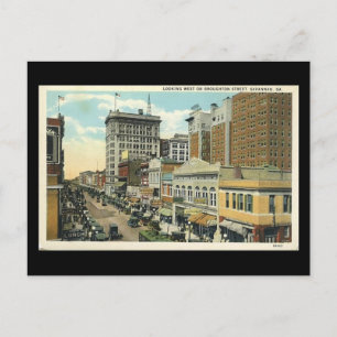 Old Postcard, Broughton St, Savannah, Georgia Postcard
