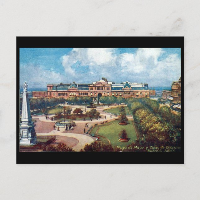 Old Postcard - Buenos Aires, Argentina. (Front)