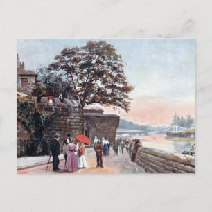 Old Postcard - By the River Dee, Chester