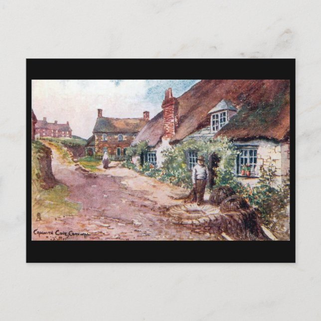 Old Postcard - Cadgwith Cove, Cornwall (Front)