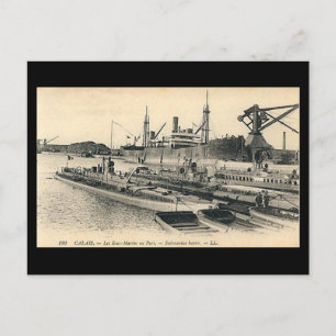 Old Postcard - Calais, Submarines