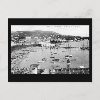Old Postcard - Cannes, Port and Casino