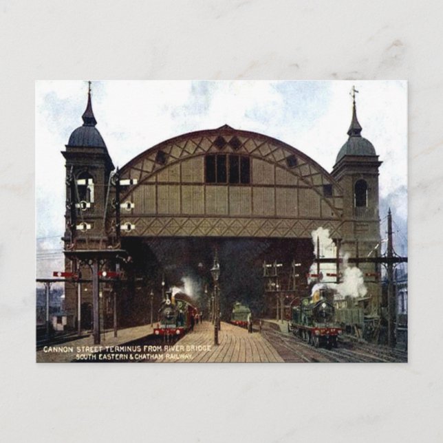 Old Postcard - Cannon St Station, London (Front)