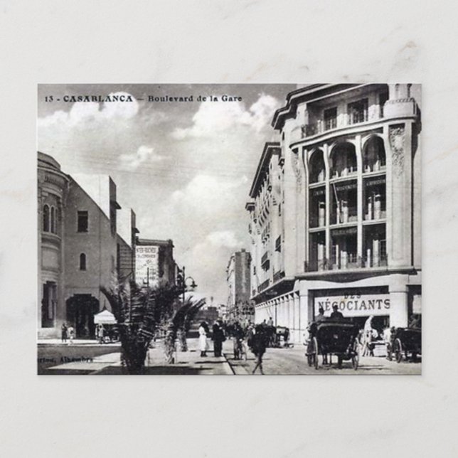 Old Postcard - Casablanca, Morocco (Front)