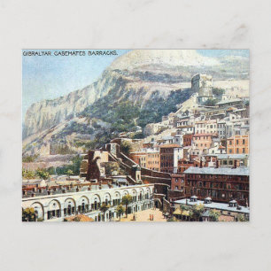 Old Postcard - Casemates Barracks, Gibraltar