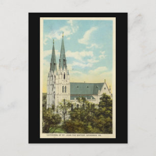 Old Postcard, Cathedral, Savannah, Georgia Postcard