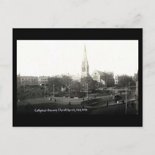 Old Postcard - Cathedral Square, Christchurch. New
