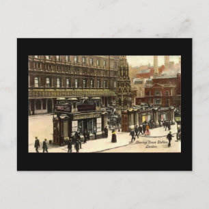 Old Postcard, Charing Cross Station, London Postcard