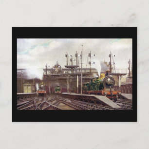 Old Postcard, Charing Cross Station, London Postcard