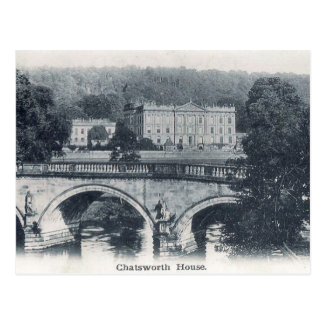 Old Postcard - Chatsworth House, Derbyshire