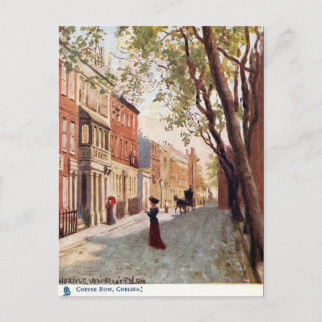 Old Postcard - Cheyne Row, Chelsea (Front)