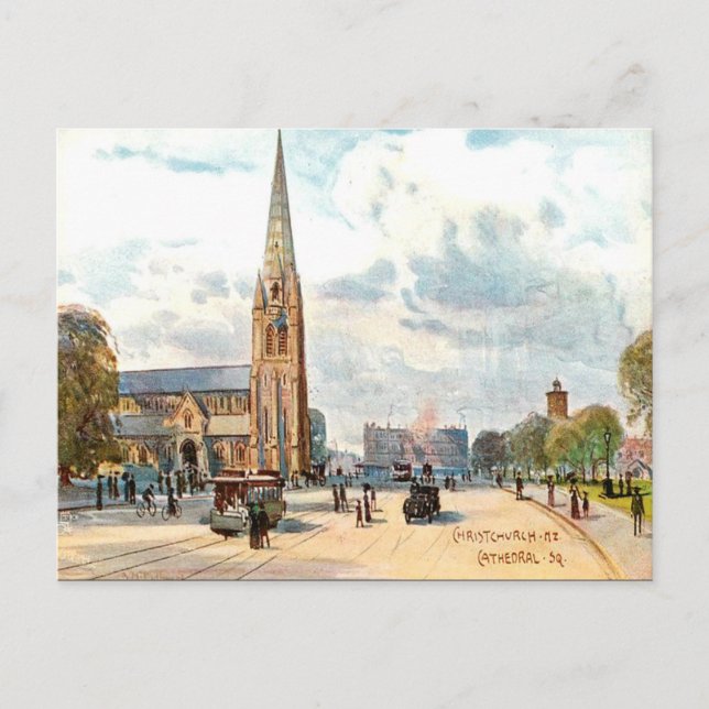 Old Postcard - Christchurch, NZ (Front)