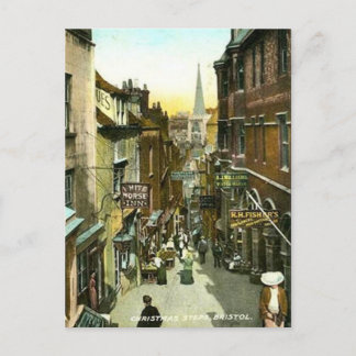 Old Postcard - Christmas Steps, Bristol