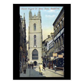 Old Postcard, Church Street, Cardiff
