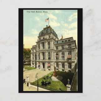 Old Postcard - City Hall, Boston, Mass