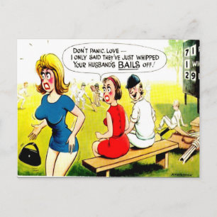 Old Postcard - Comic Cricket Postcard