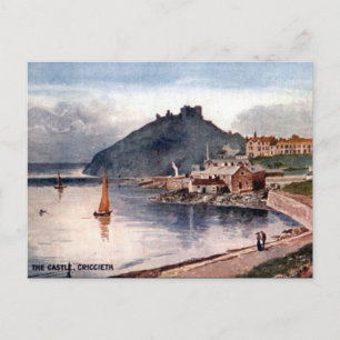 Old Postcard - Criccieth Castle, Wales