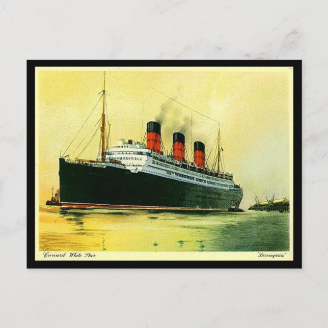 Old Postcard - Cunard Liner "Berengaria". (Front)