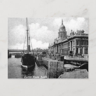 Old Postcard - Custom House, Dublin