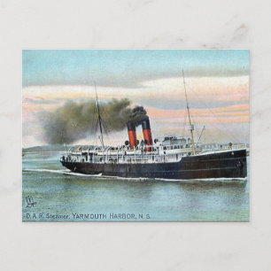 Old Postcard - DAR Steamer, Yarmouth, NS