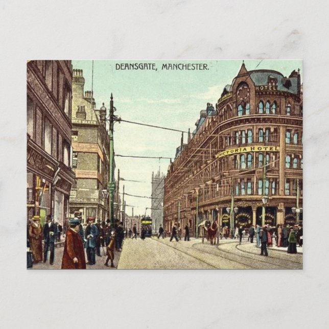 Old Postcard - Deansgate, Manchester (Front)
