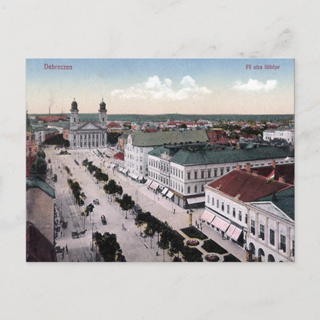 Old Postcard - Debrecen, Hungary (Front)