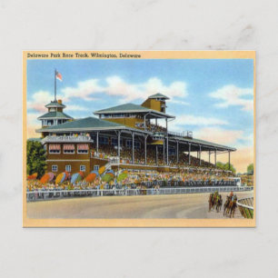 Old Postcard, Delaware Park Race Track, Wilmington Postcard