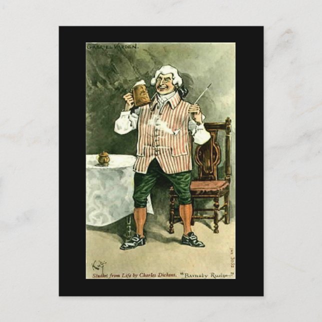 Old Postcard, Dickens, "Barnaby Rudge" Postcard (Front)