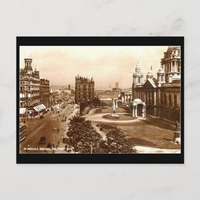 Old Postcard - Donegall Square, Belfast (Front)