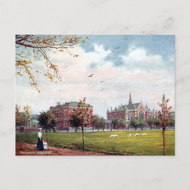 Old Postcard - Dulwich College, London (Front)