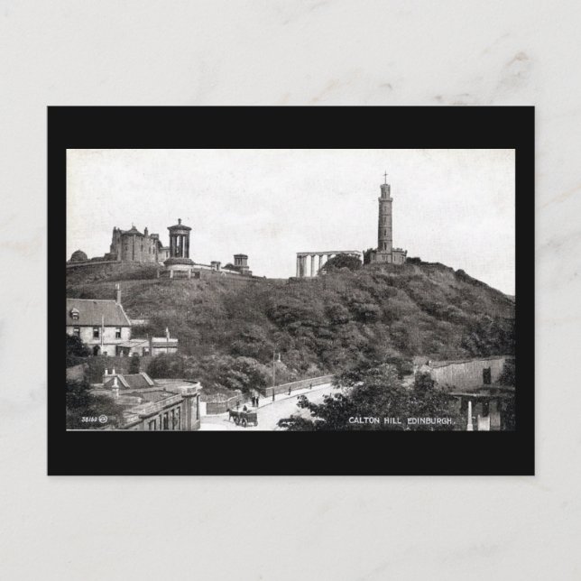 Old Postcard, Edinburgh, Calton Hill in 1930 Postcard (Front)
