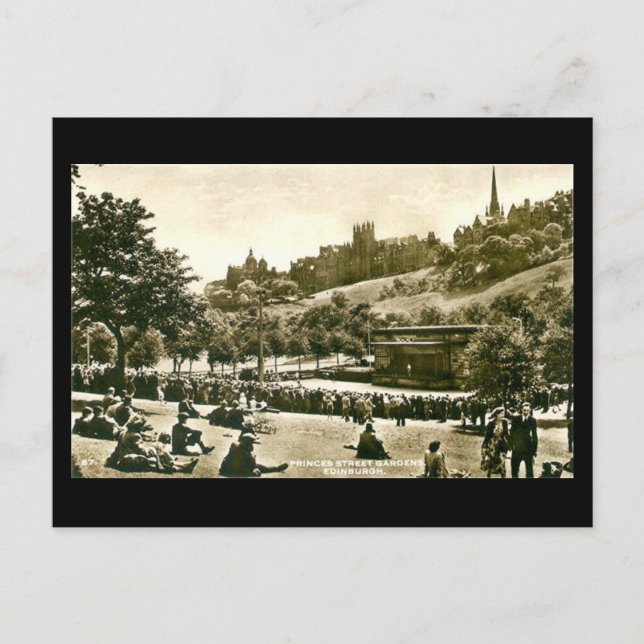 Old Postcard, Edinburgh, Princes St Gardens Postcard (Front)