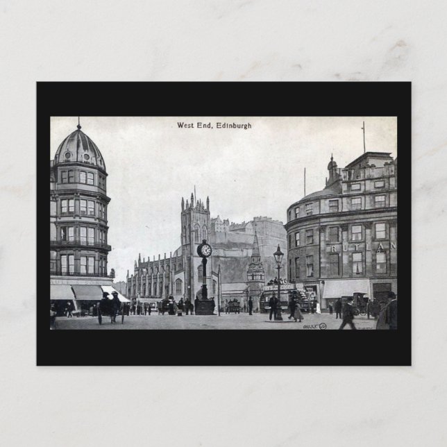 Old Postcard, Edinburgh, West End Postcard (Front)