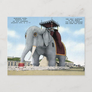 Old Postcard - Elephant Hotel, Atlantic City