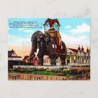 Old Postcard - Elephant Hotel, Atlantic City