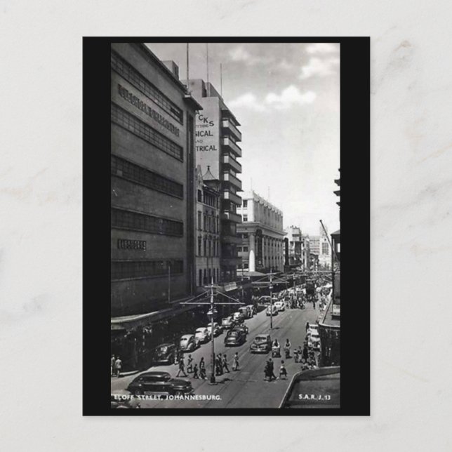 Old Postcard - Eloff Street, Johannesburg (Front)