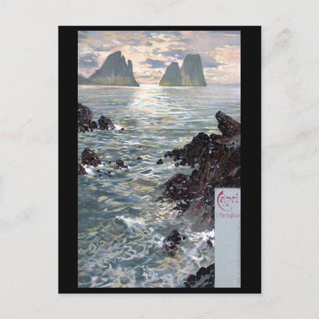 Old Postcard - Faraglioni, Capri, Italy (Front)