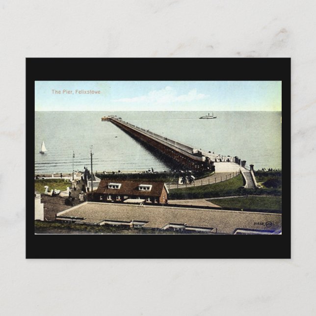Old Postcard - Felixstowe Pier (Front)