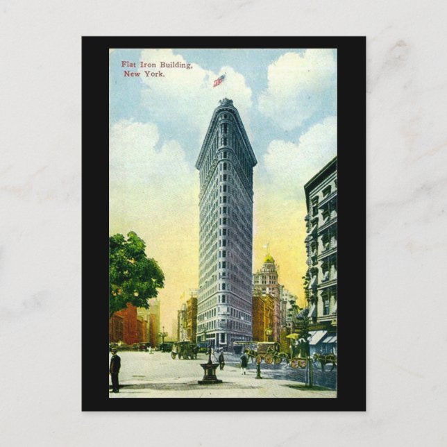 Old Postcard, Flat Iron Building, New York City Postcard (Front)