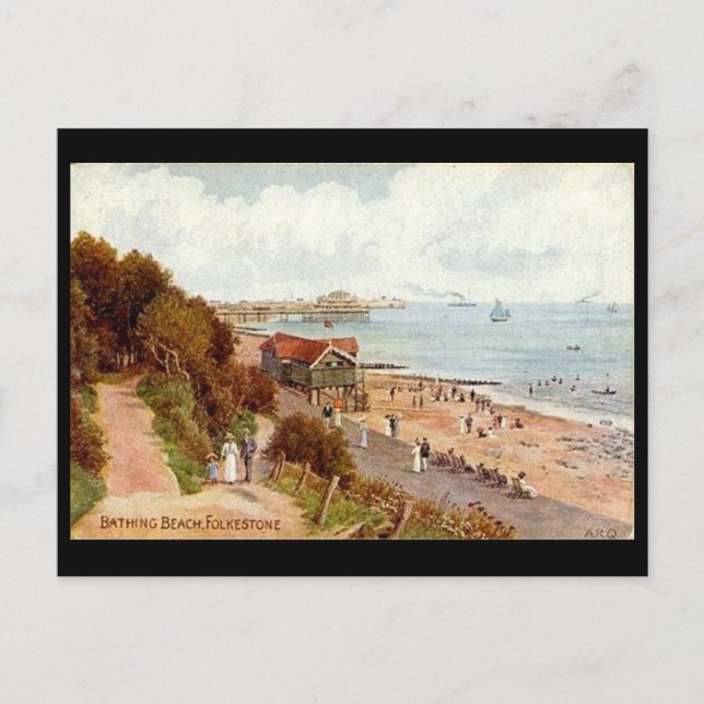 Old Postcard Folkestone, Kent (Front)