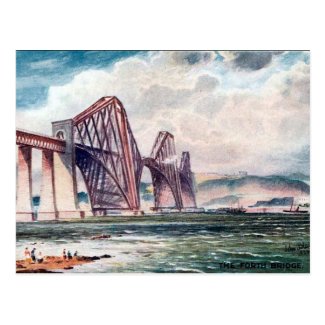 Old Postcard - Forth Bridge, Scotland