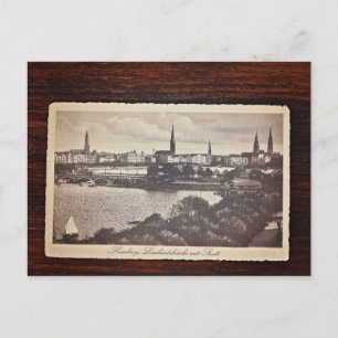 Old postcard from Hamburg, Germany