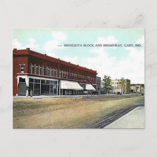 Old Postcard - Gary, Indiana, USA (Front)